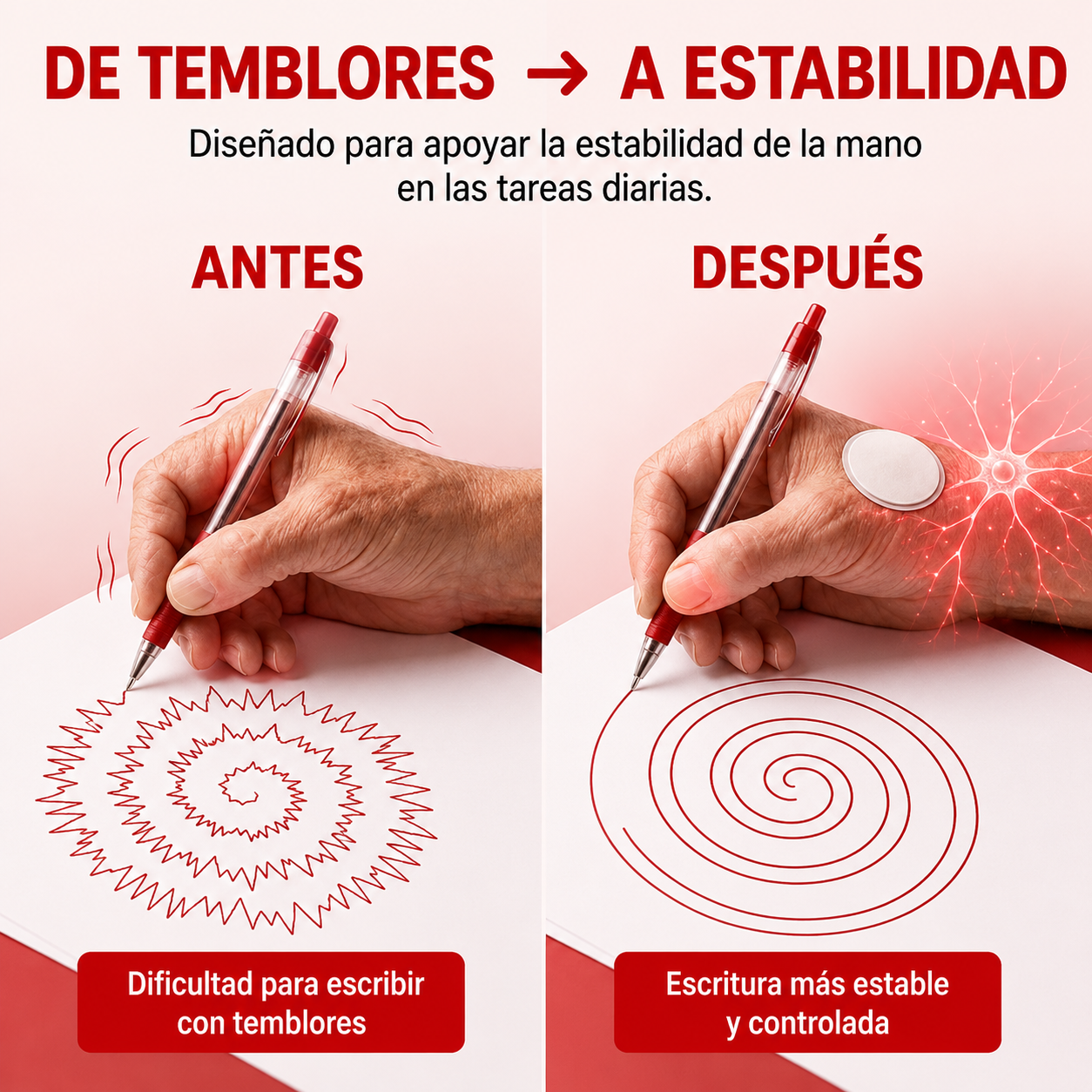Parche de control de temblores SteadyHands