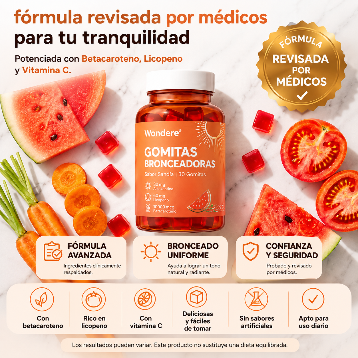 Wondere™ Gomitas autobronceadoras