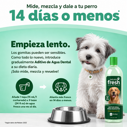 Peluna Fresh — Aditivo oral en agua para perros (botella 1 L, rinde ~60 días).