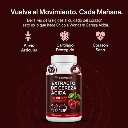 Cereza Ácida Complex | Alivio Articular y Cardiovascular 3,600 mg