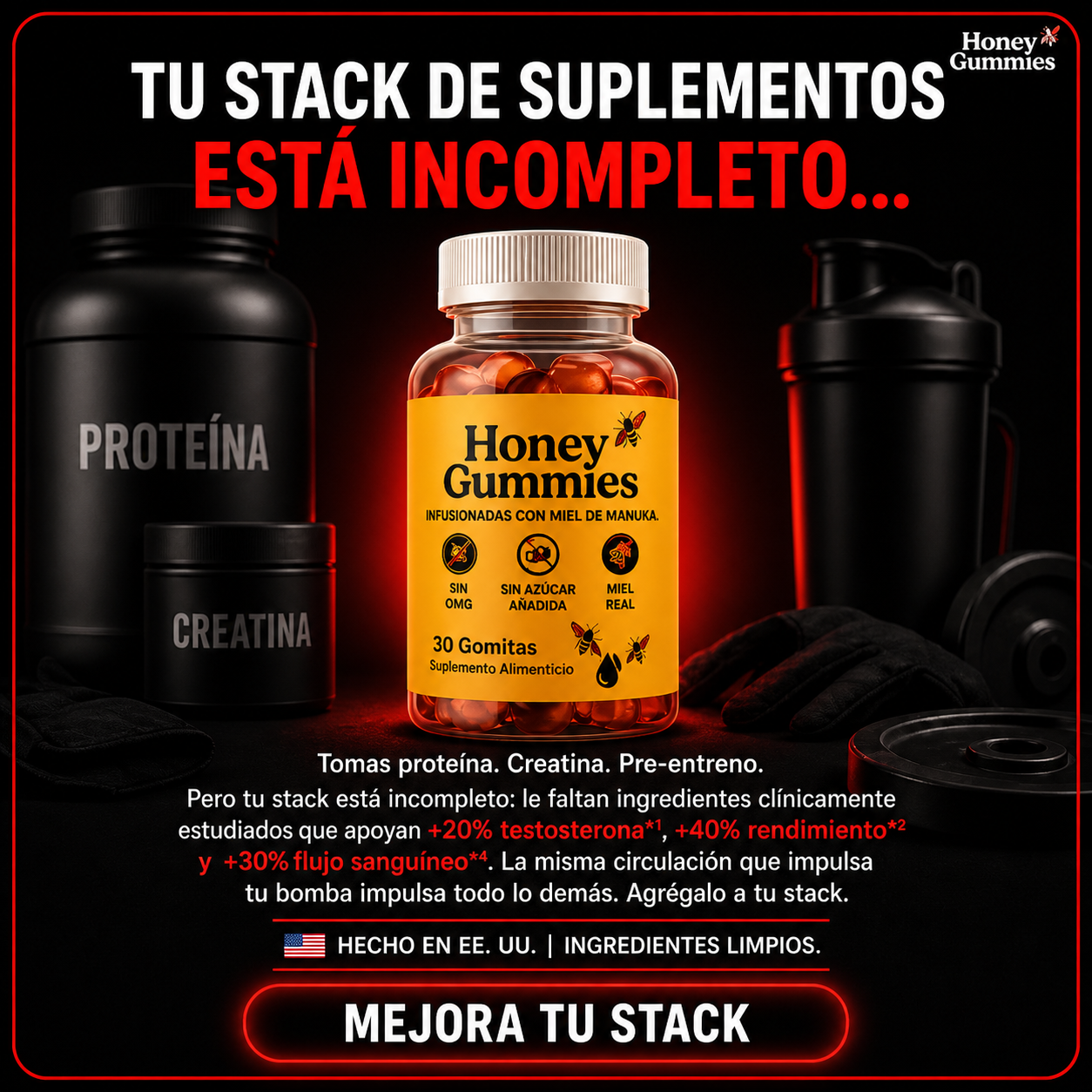 Honey gummies | impulso masculino