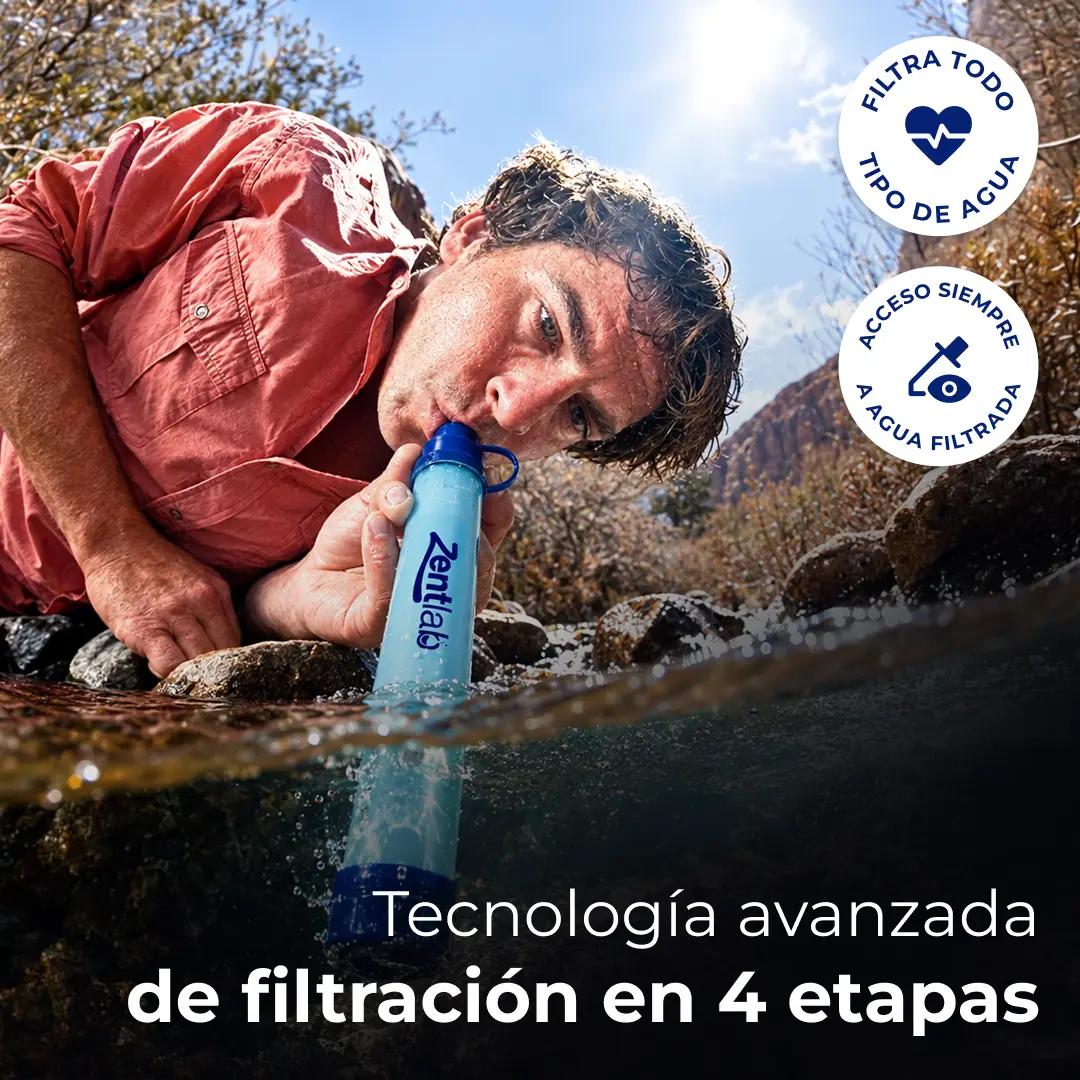 Zentlab | Filtro de Agua de Emergencia sin Luz ni Pilas