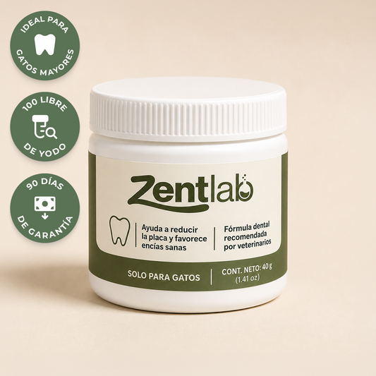 Polvo dental para gatos