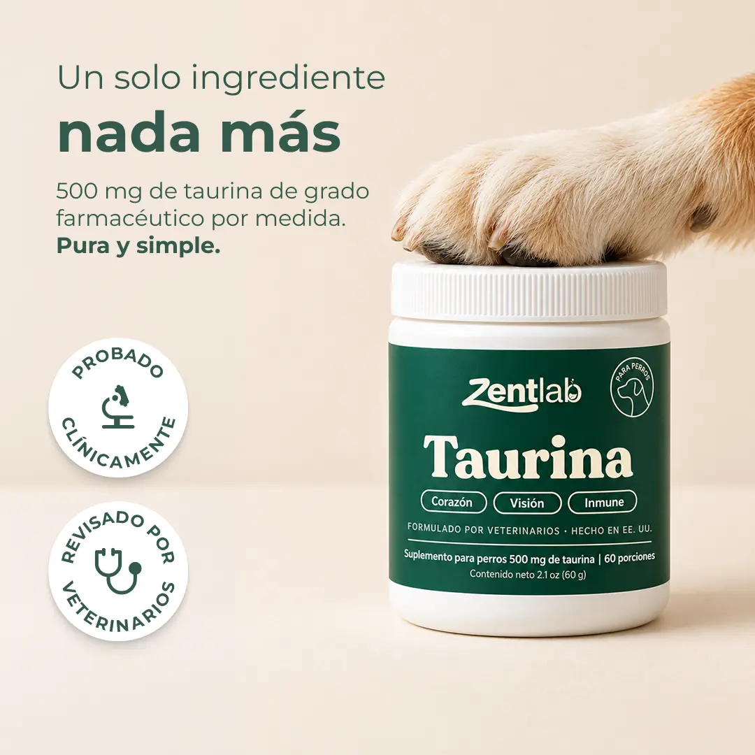 Zentlab | Taurina 500mg Cardioprotectora para Perros