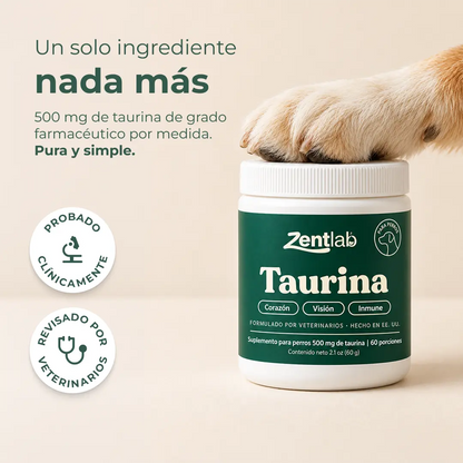 Zentlab | Taurina 500mg Cardioprotectora para Perros