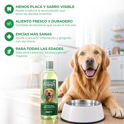 Peluna Fresh — Aditivo oral en agua para perros (botella 1 L, rinde ~60 días).
