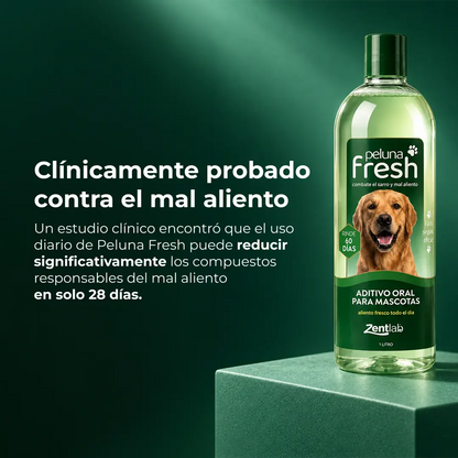 Peluna Fresh — Aditivo oral en agua para perros (botella 1 L, rinde ~60 días).