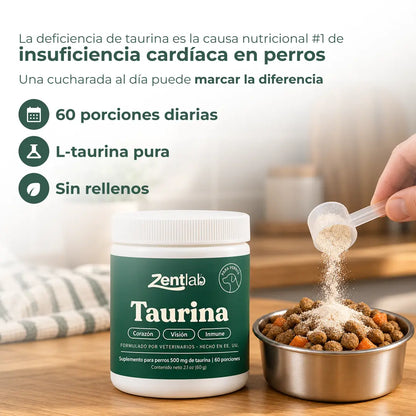 Zentlab | Taurina 500mg Cardioprotectora para Perros