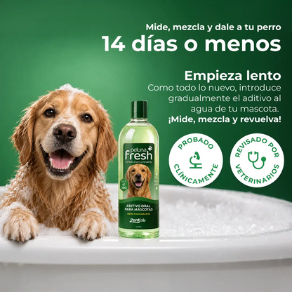 Peluna Fresh — Aditivo oral en agua para perros (botella 1 L, rinde ~60 días).