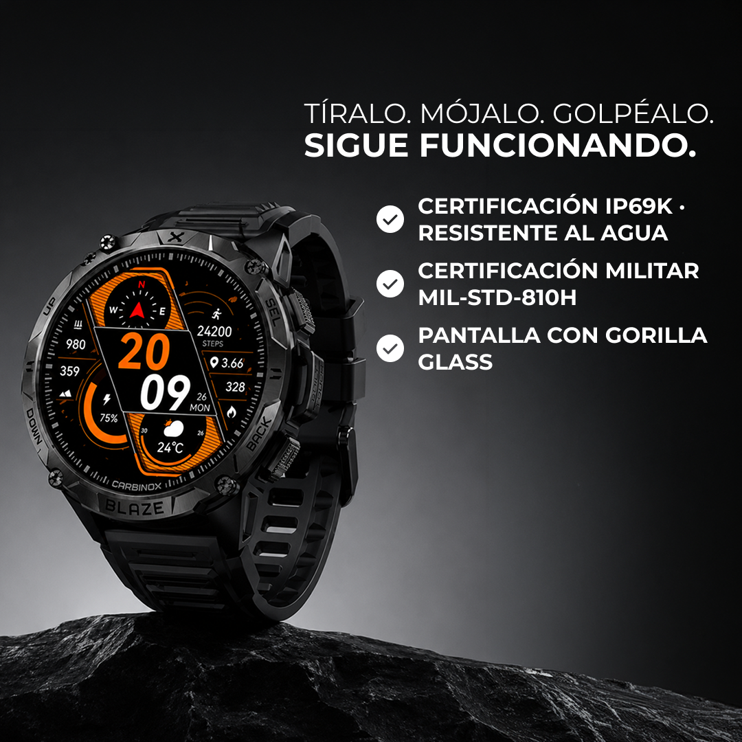 CARBINOX BLAZE – SMARTWATCH DE ALTA RESISTENCIA