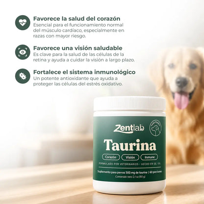 Zentlab | Taurina 500mg Cardioprotectora para Perros