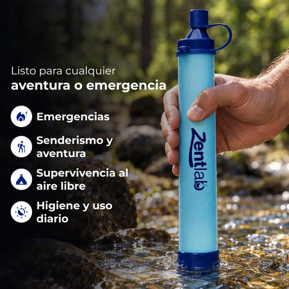 Zentlab | Filtro de Agua de Emergencia sin Luz ni Pilas