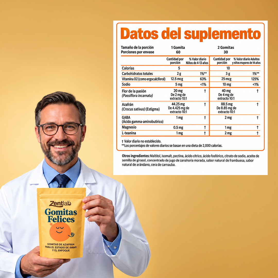 Zentlab | Gomitas de Azafrán para la Calma y el Enfoque