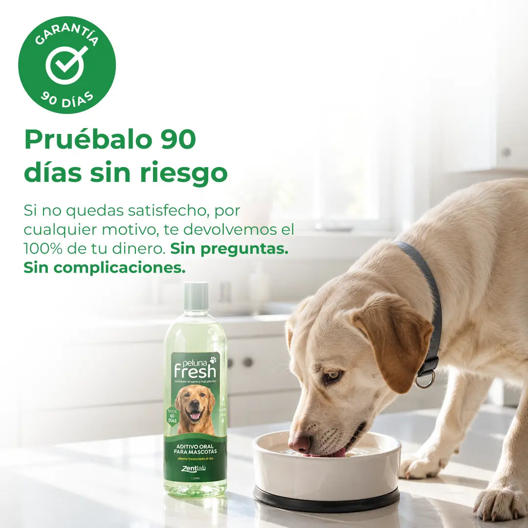 Peluna Fresh — Aditivo oral en agua para perros (botella 1 L, rinde ~60 días).