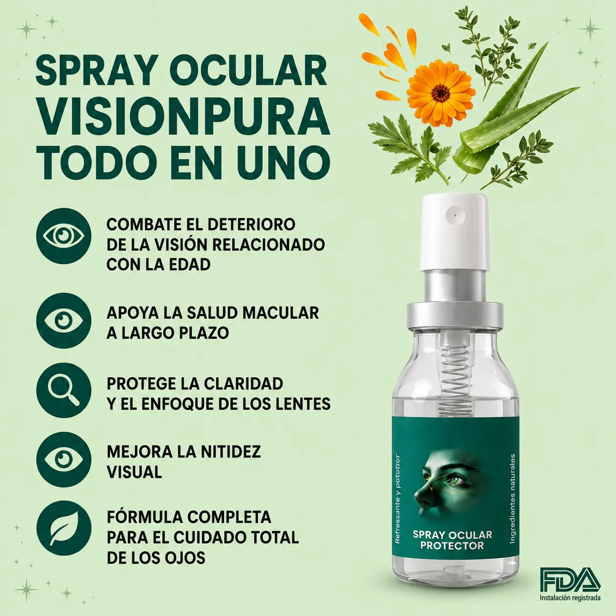 Spray ocular