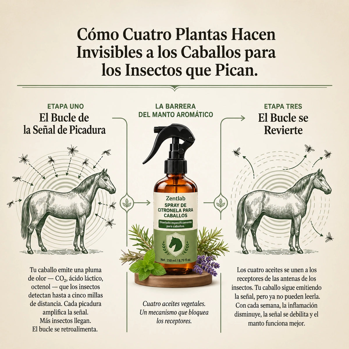 Repelente insectos para caballo